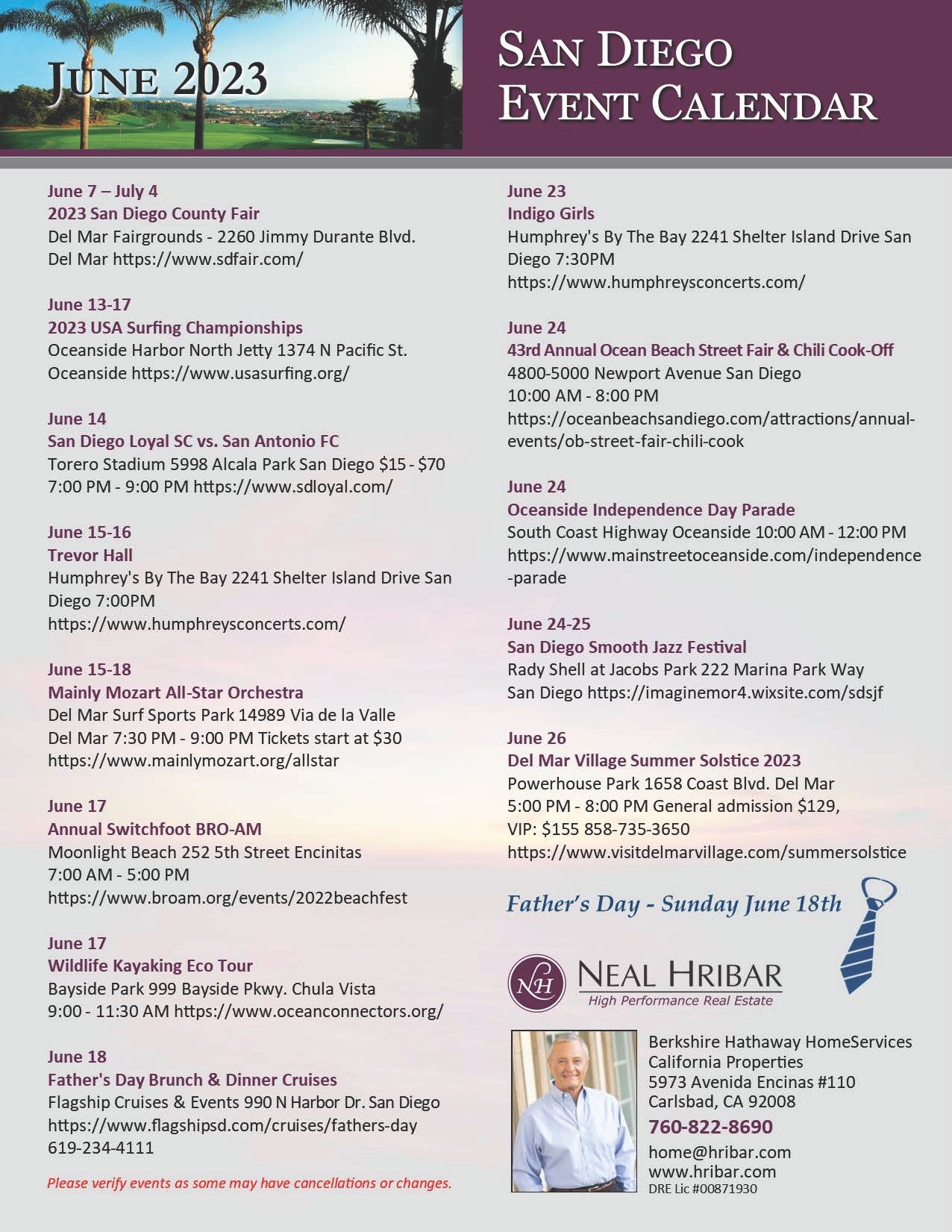 San Diego Activities and Events Calendar