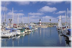 Oceanside Harbor surrounded by Oceanside homes