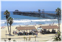 Oceanside homes overlook the Oceanside Pier